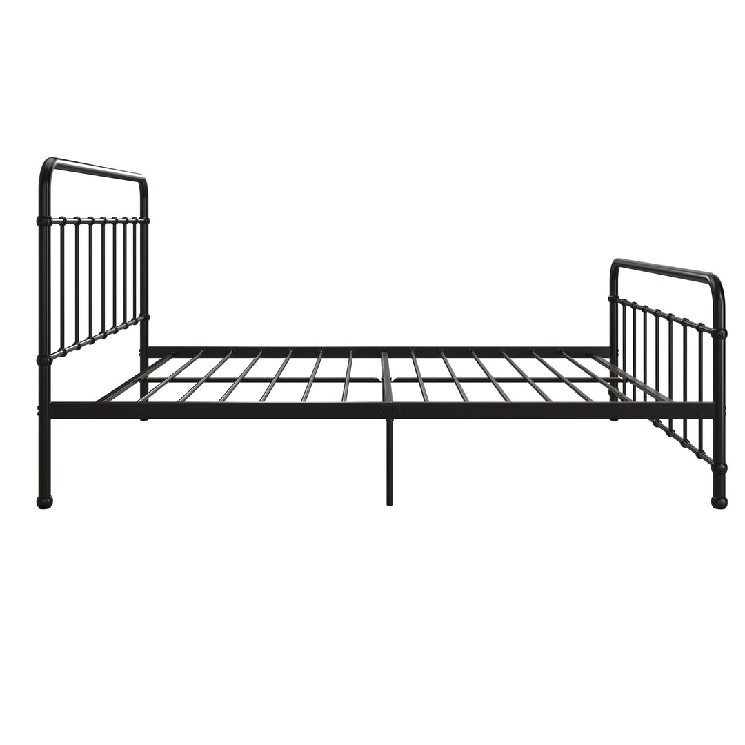 Ainsley Full Metal Platform Bed Frame with Headboard and Footboard - Black - Queen