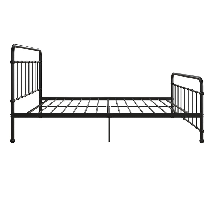 Ainsley Full Metal Platform Bed Frame with Headboard and Footboard - Black - Queen