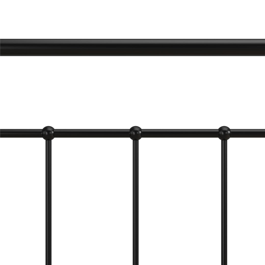 Ainsley Full Metal Platform Bed Frame with Headboard and Footboard - Black - Queen
