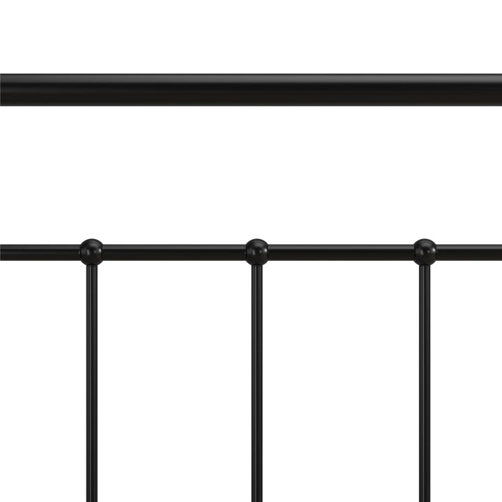 Ainsley Full Metal Platform Bed Frame with Headboard and Footboard - Black - Queen