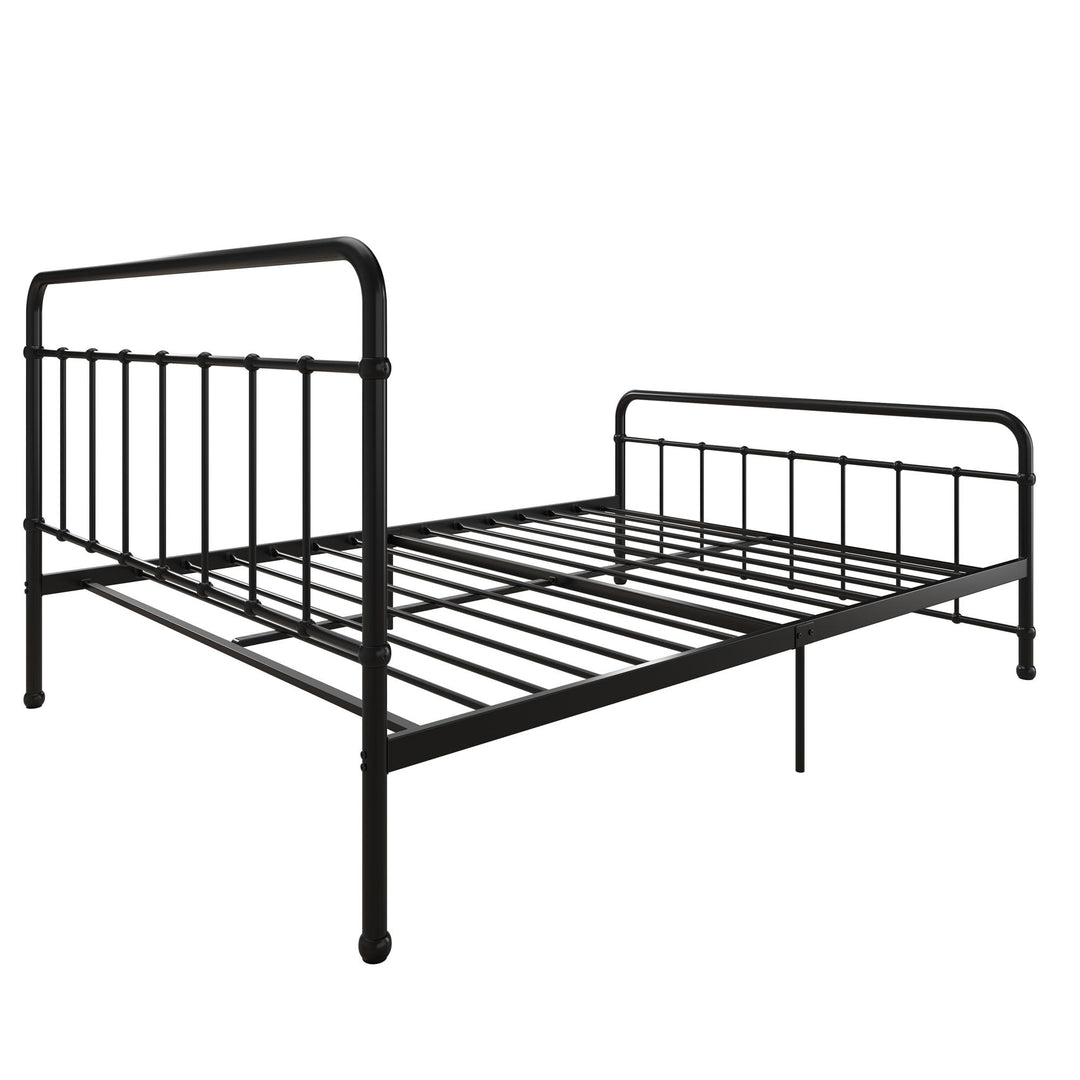 Ainsley Full Metal Platform Bed Frame with Headboard and Footboard - Black - Queen