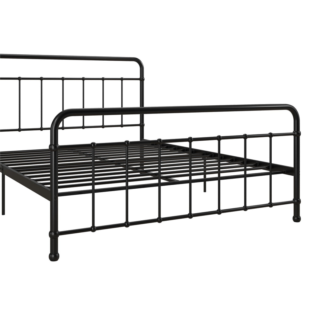 Ainsley Full Metal Platform Bed Frame with Headboard and Footboard - Black - Queen