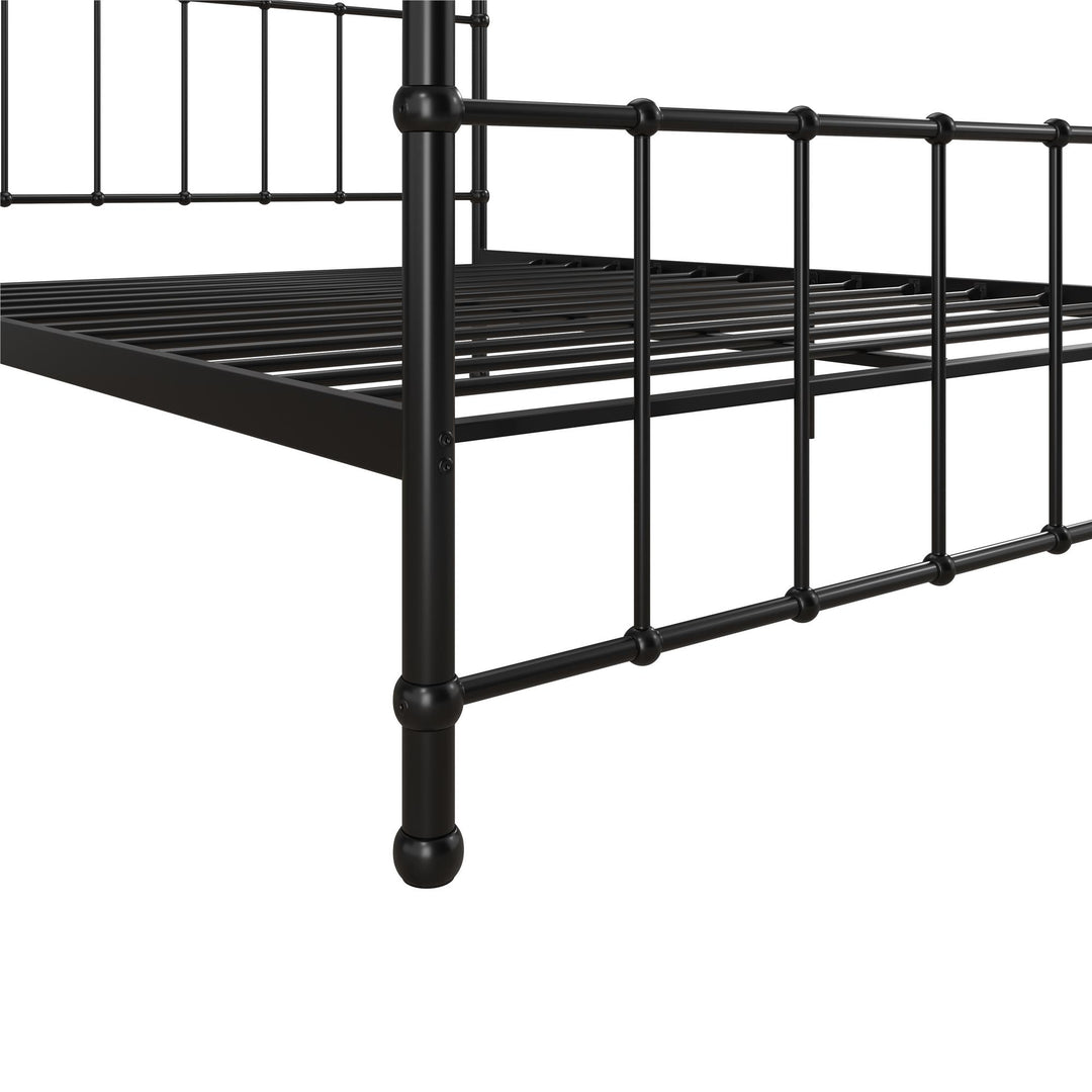 Ainsley Full Metal Platform Bed Frame with Headboard and Footboard - Black - Queen
