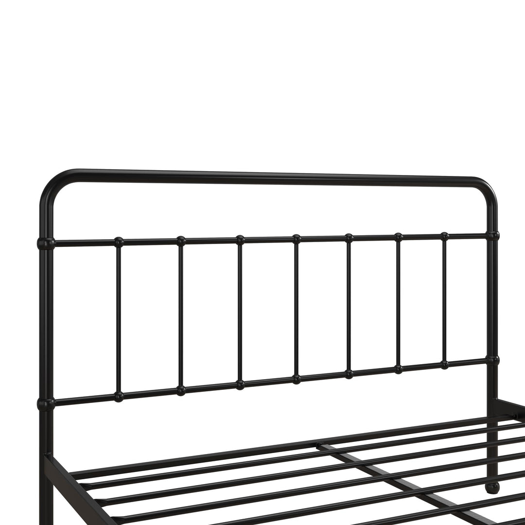 Ainsley Full Metal Platform Bed Frame with Headboard and Footboard - Black - Queen