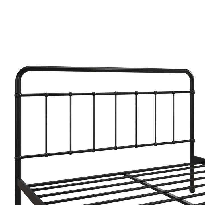 Ainsley Full Metal Platform Bed Frame with Headboard and Footboard - Black - Queen