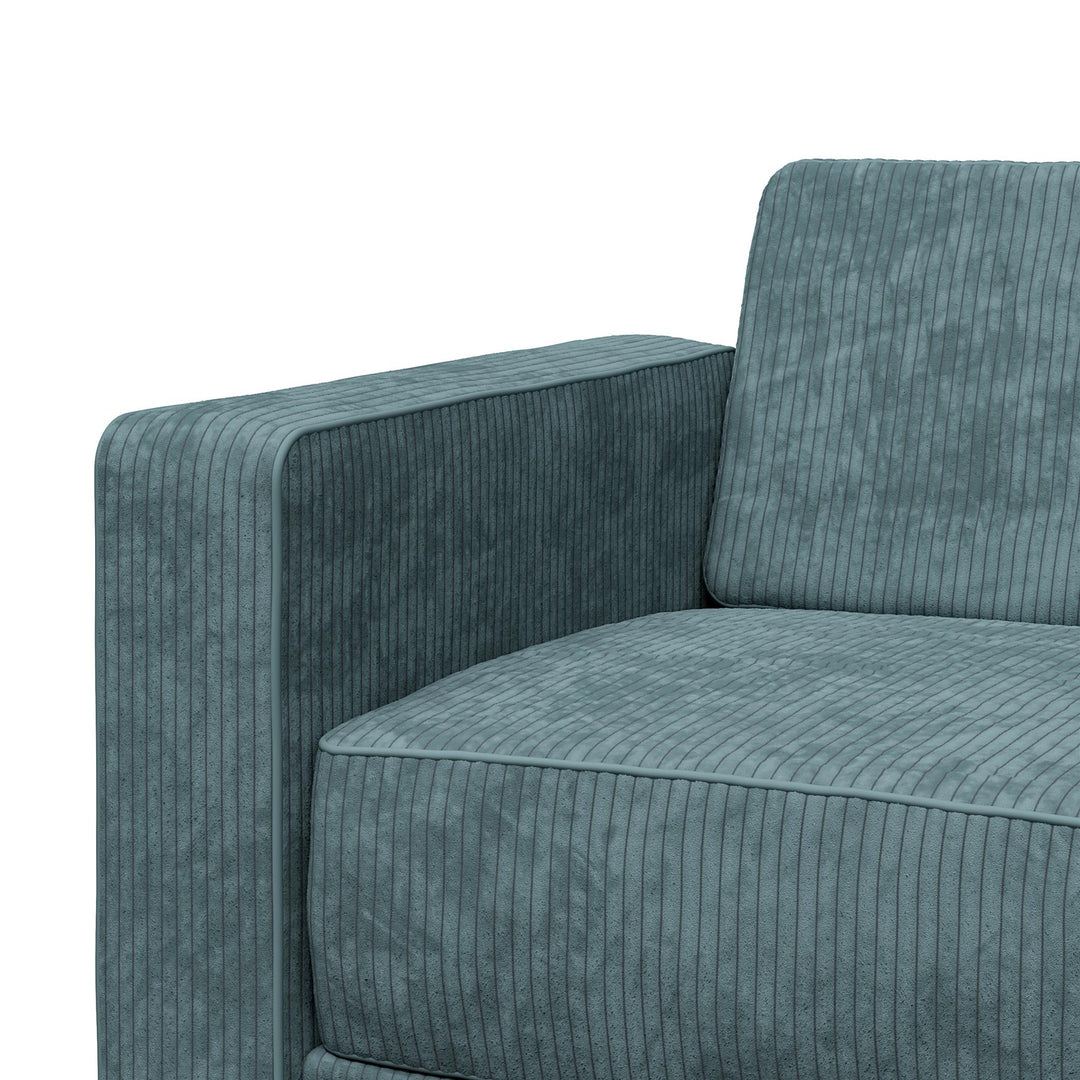 Allie Corduroy Futon Sofa Bed - Teal Corduroy - 3-Seater