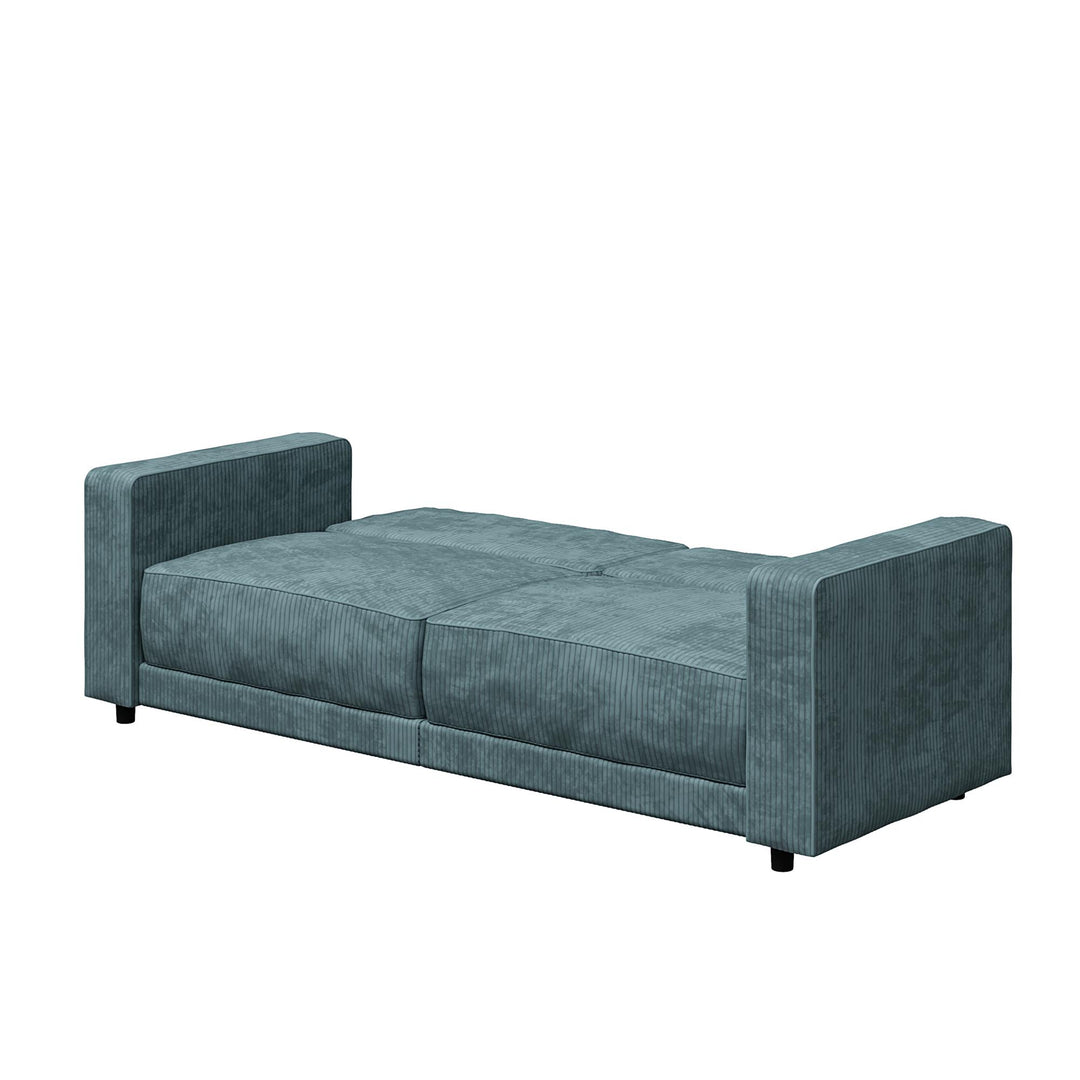 Allie Corduroy Futon Sofa Bed - Teal Corduroy - 3-Seater