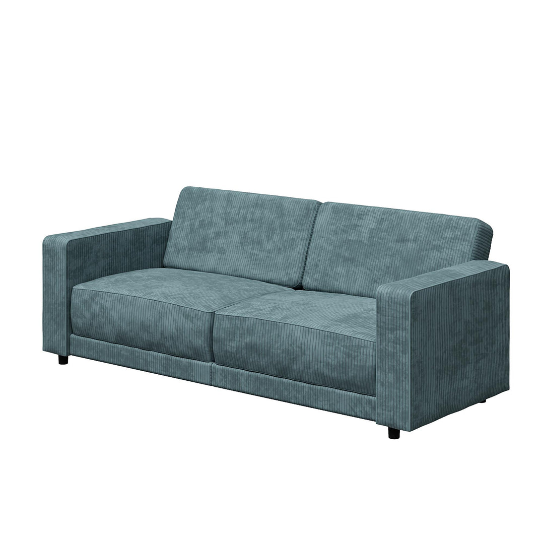 Allie Corduroy Futon Sofa Bed - Teal Corduroy - 3-Seater