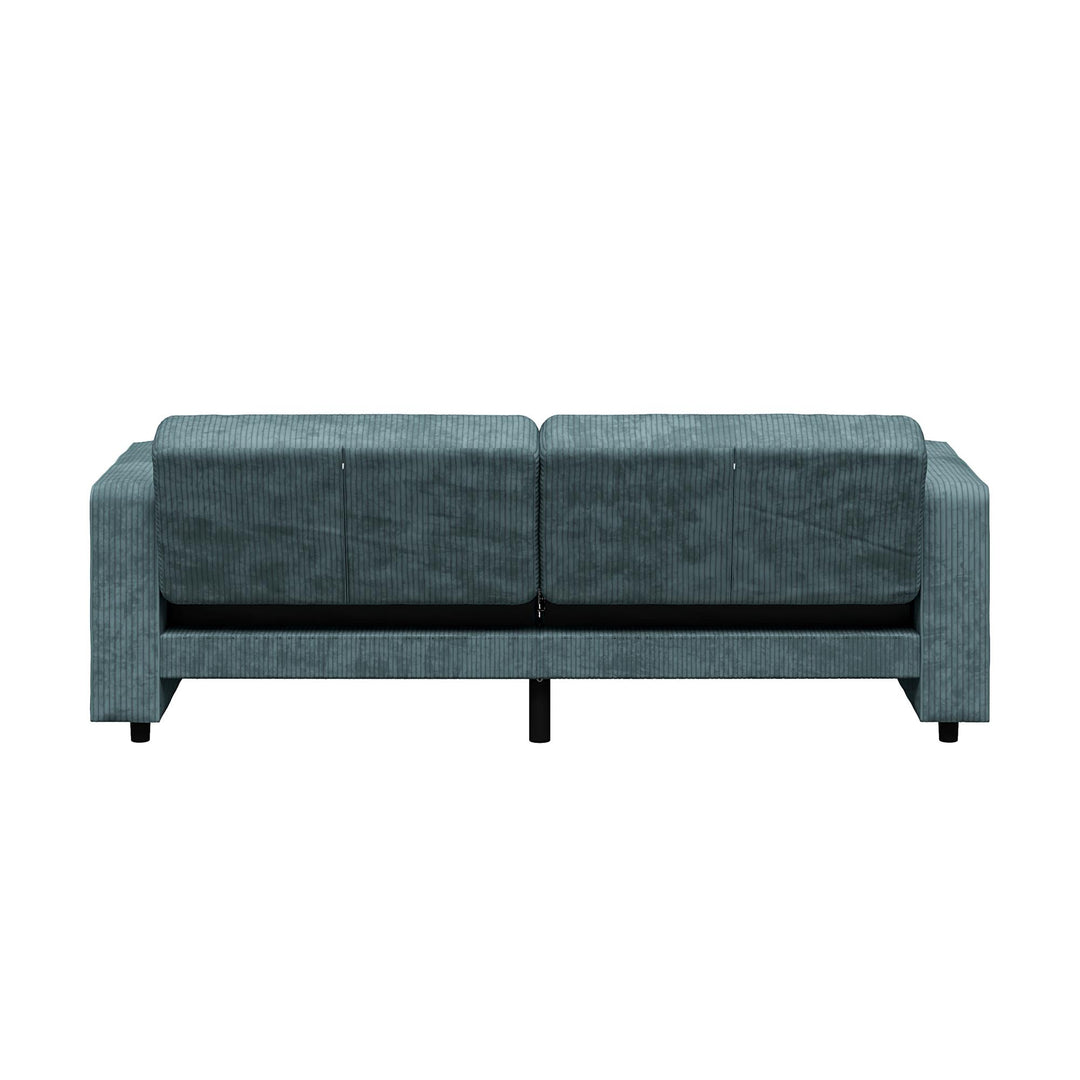 Allie Corduroy Futon Sofa Bed - Teal Corduroy - 3-Seater