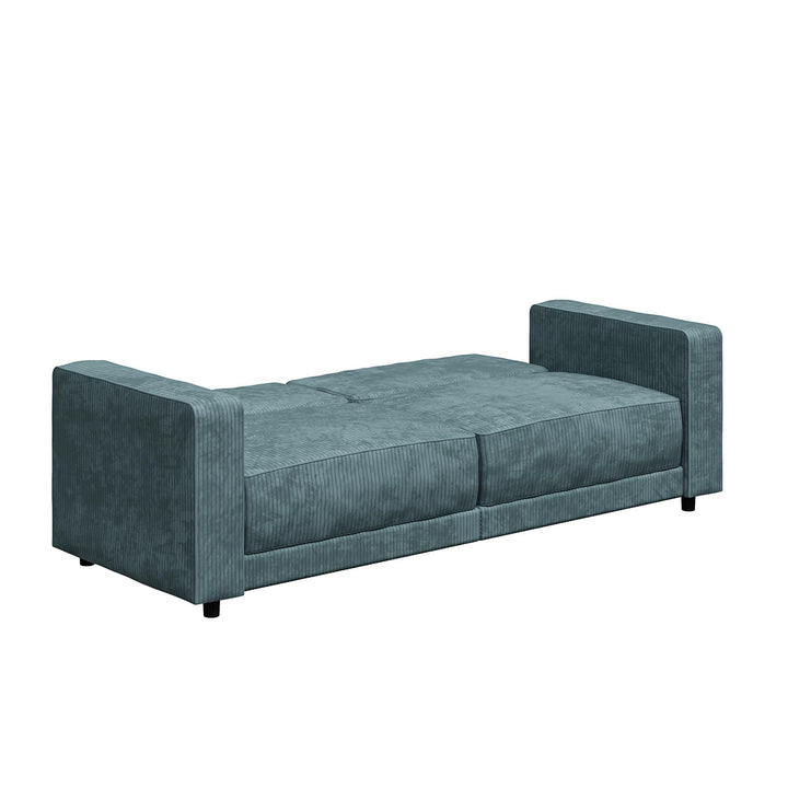 Allie Corduroy Futon Sofa Bed - Teal Corduroy - 3-Seater