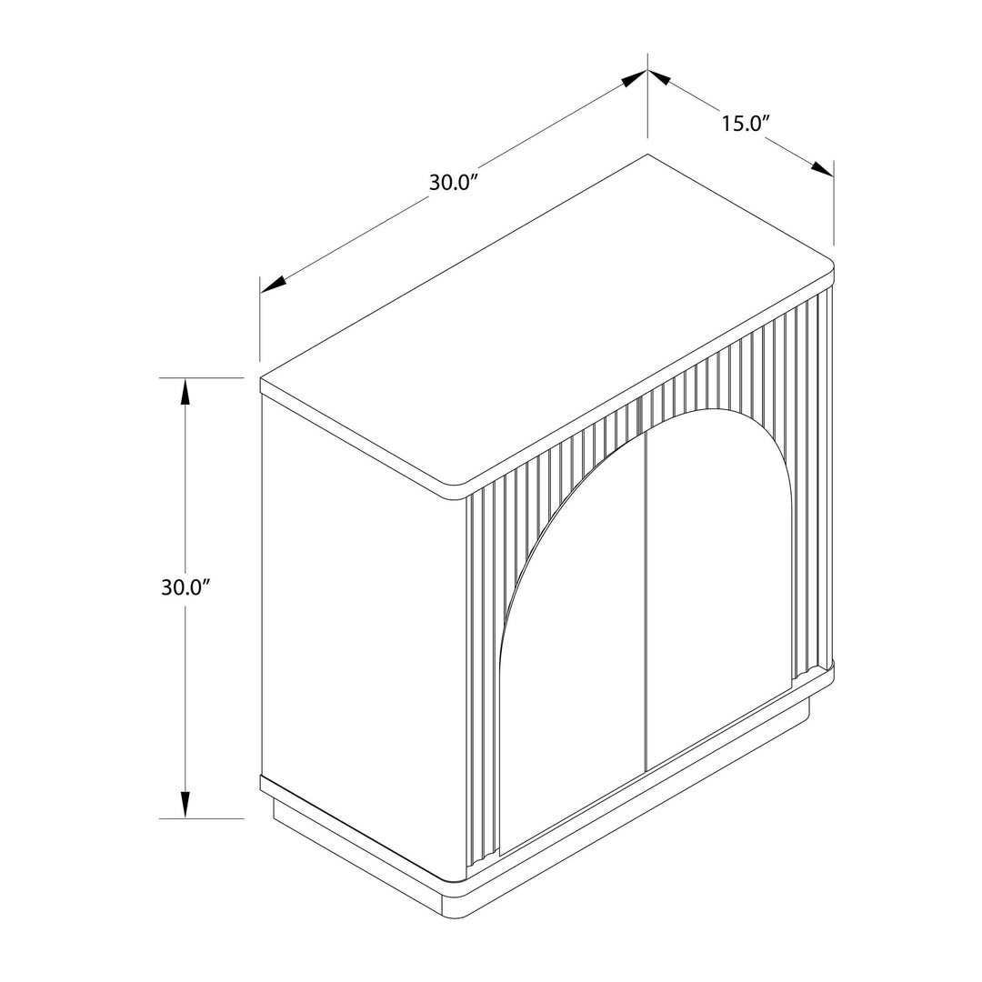 Arbor Accent Cabinet with Arched Front, Blonde Oak - Blonde Oak