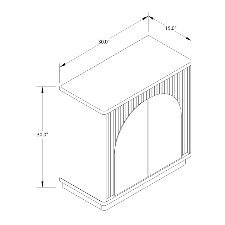 Arbor Accent Cabinet with Arched Front, Blonde Oak - Blonde Oak