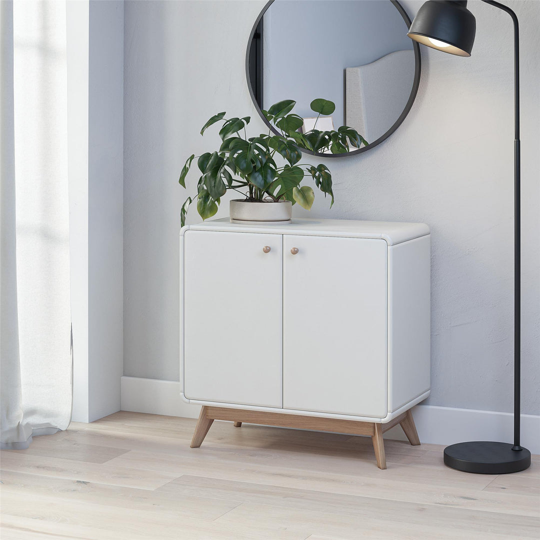 Ren Home Leva Scandinavian Style Accent Cabinet - Charleswood White