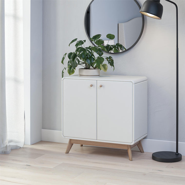 Ren Home Leva Scandinavian Style Accent Cabinet - Charleswood White