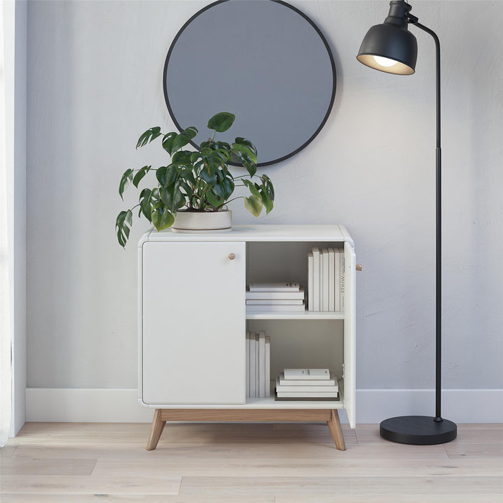 Ren Home Leva Scandinavian Style Accent Cabinet - Charleswood White