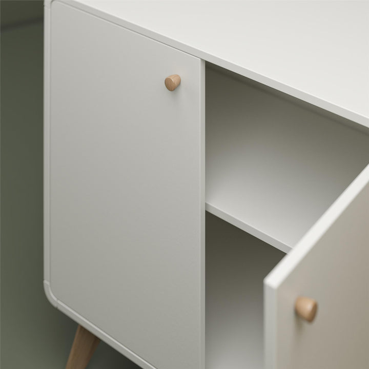 Ren Home Leva Scandinavian Style Accent Cabinet - Charleswood White