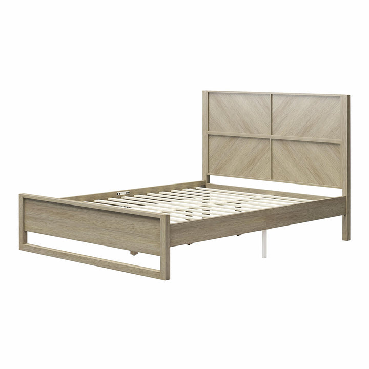 Archer Wood Bed Frame with Headboard - Mesa - Queen