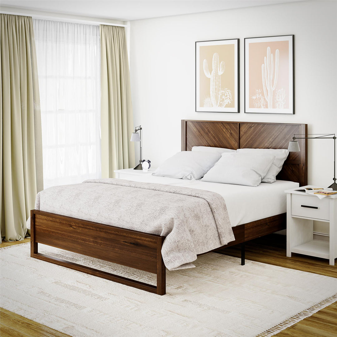 Archer Wood Bed Frame with Headboard - Prominence - Queen