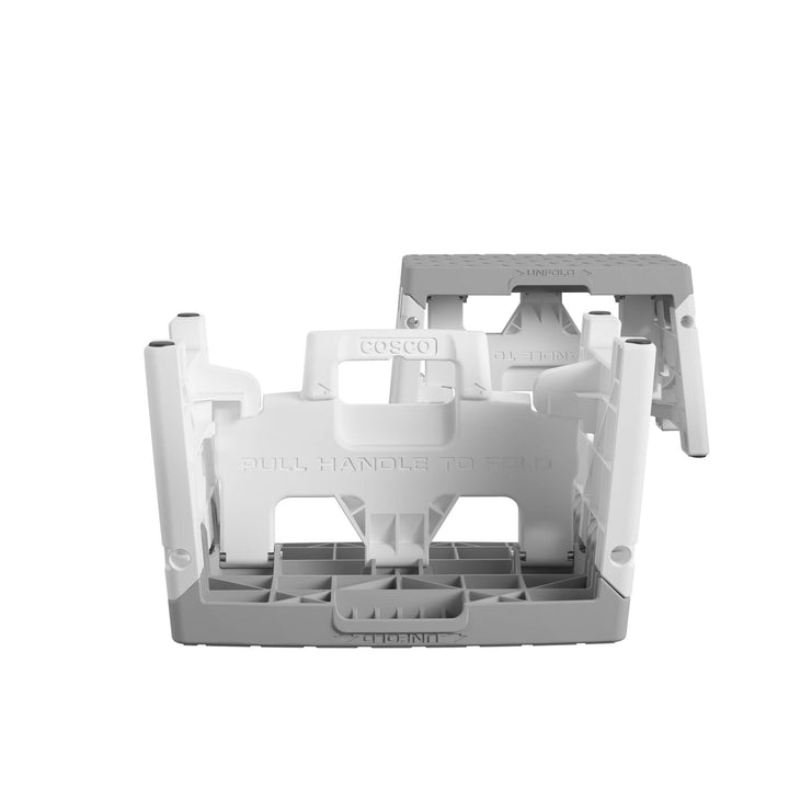 COSCO 1 Step Molded Folding Step Stool, 300 lbs. Weight Capacity, Type 1A (2-pack) - Gray