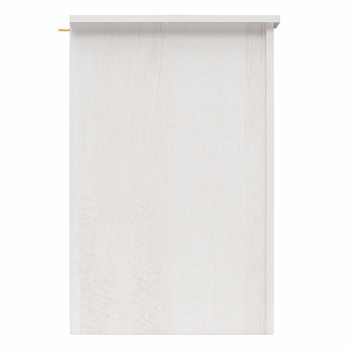 Alton Nightstand with Sliding Barn Door and 4 Shelves - Magnolia Oak