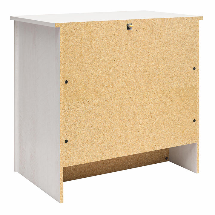 Alton Nightstand with Sliding Barn Door and 4 Shelves - Magnolia Oak