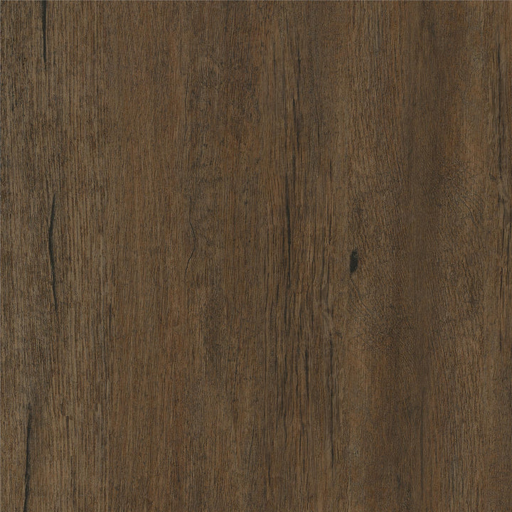 Alton Tall 5 Drawer Dresser with Sliding Barn Door and 3 Shelves - Rustic Walnut - 5 Drawer