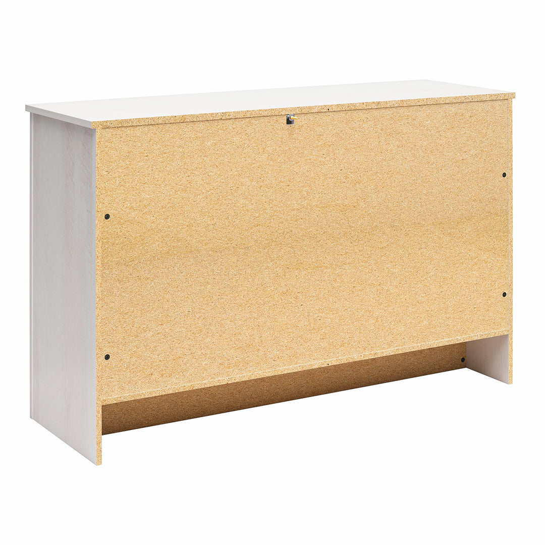 Alton 3 Drawer Dresser with 2 Sliding Barn Doors and 6 Shelves - Magnolia Oak - 3 Drawer