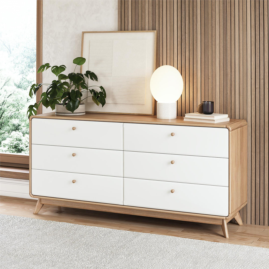 Ren Home Leva 6 Drawer Dresser - Oak