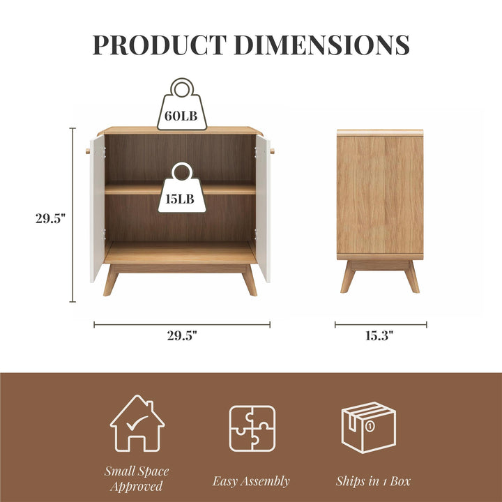 Ren Home Leva Scandinavian Style Accent Cabinet - Oak