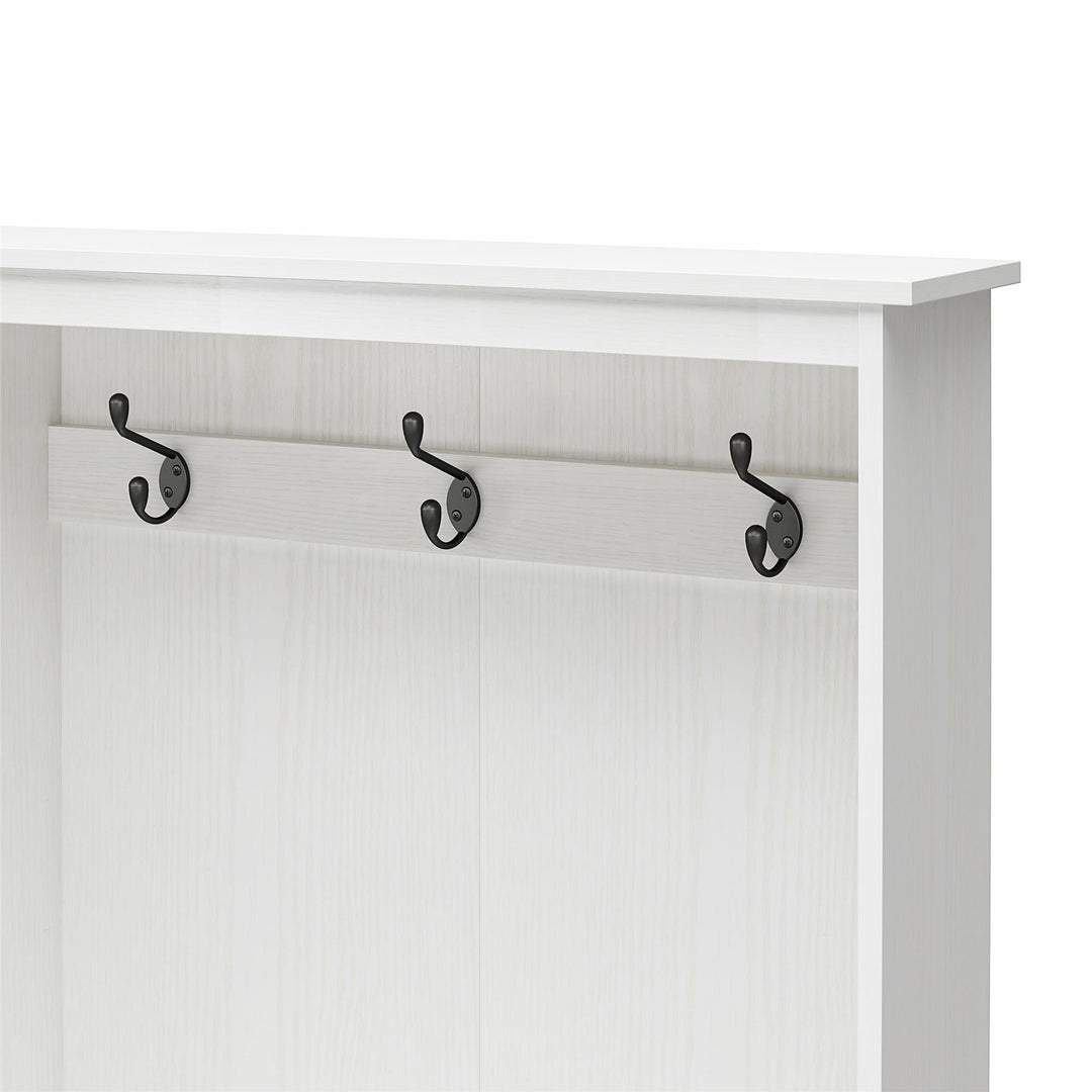 Farmhouse Entryway Hall Tree with Bench, Federal White - Federal White - 1 Door