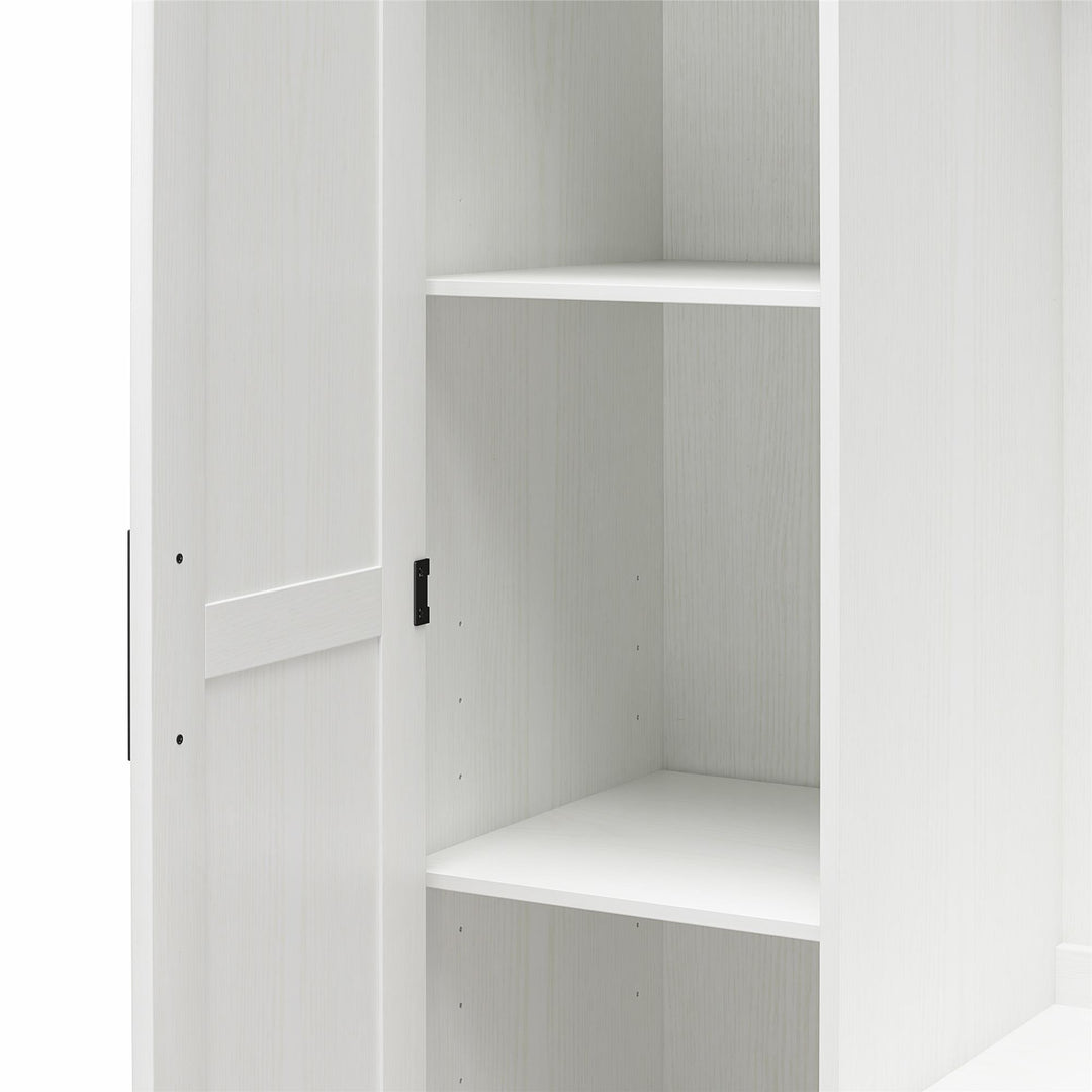 Farmhouse Entryway Hall Tree with Bench, Federal White - Federal White - 1 Door