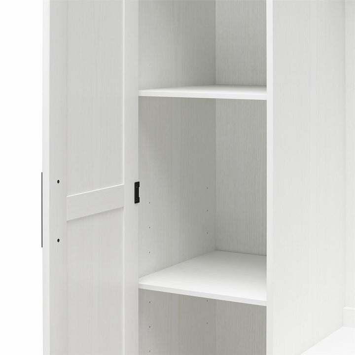 Farmhouse Entryway Hall Tree with Bench, Federal White - Federal White - 1 Door