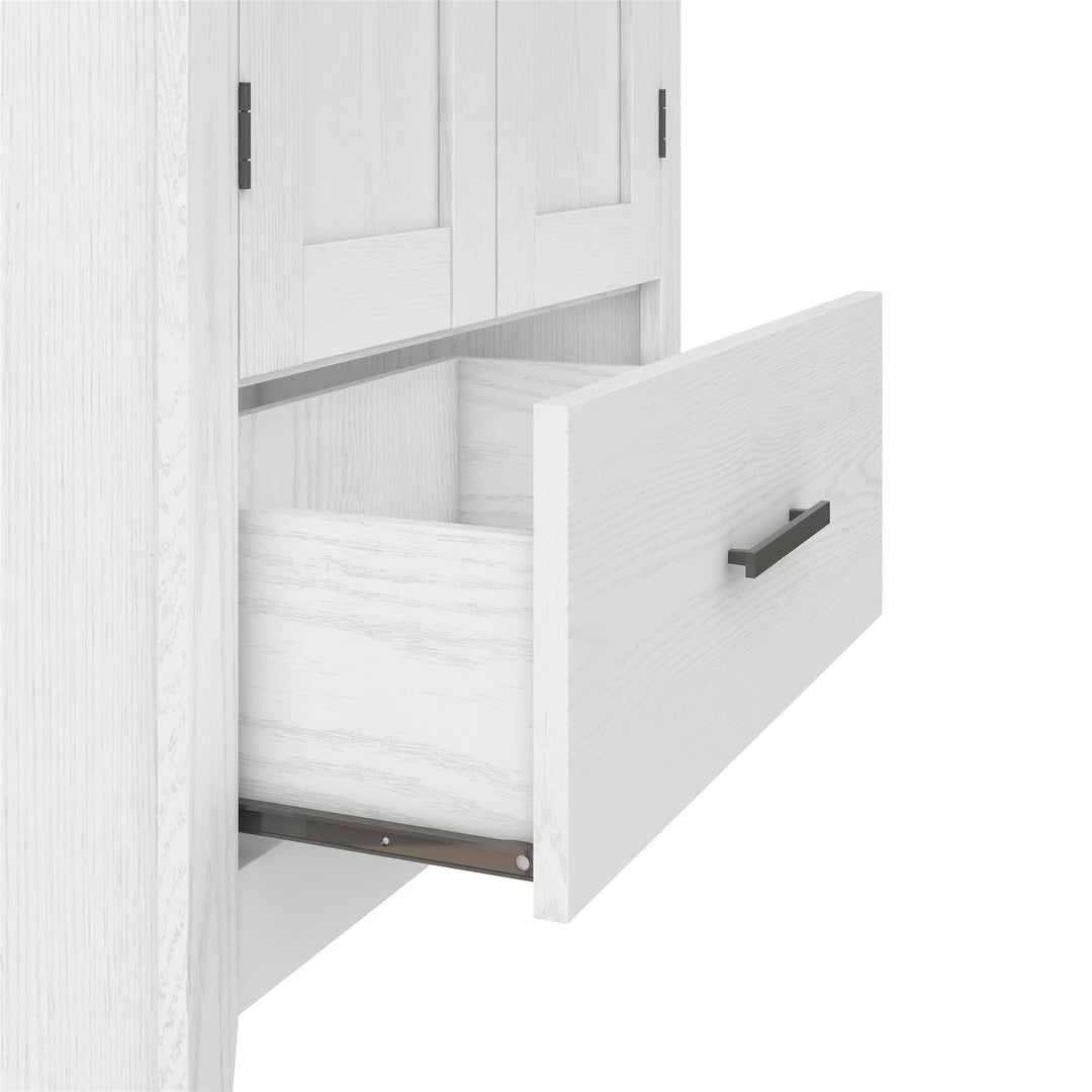 Farmhouse 2-Door, 1-Drawer Storage Cabinet - Federal White - Tall