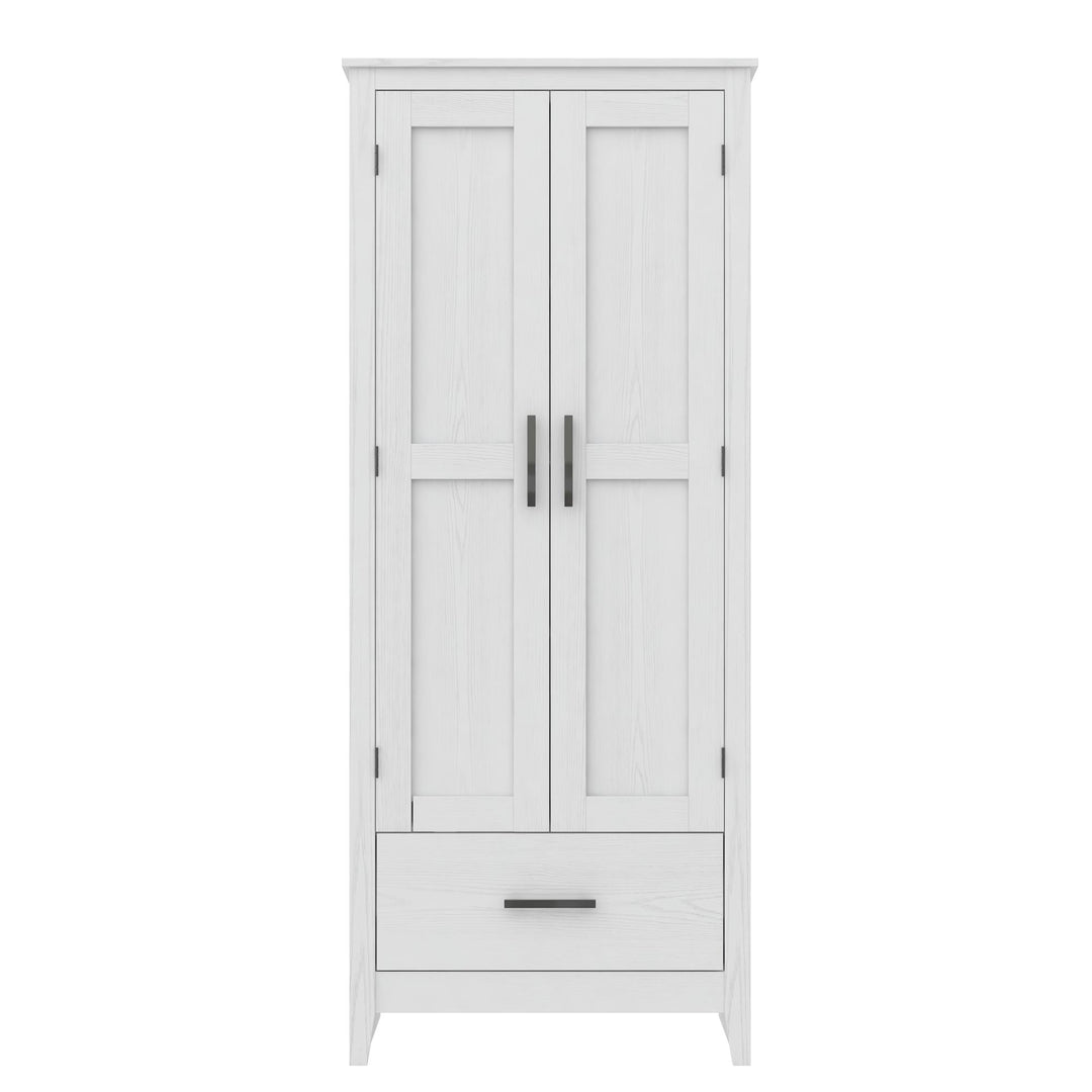 Farmhouse 2-Door, 1-Drawer Storage Cabinet - Federal White - Tall