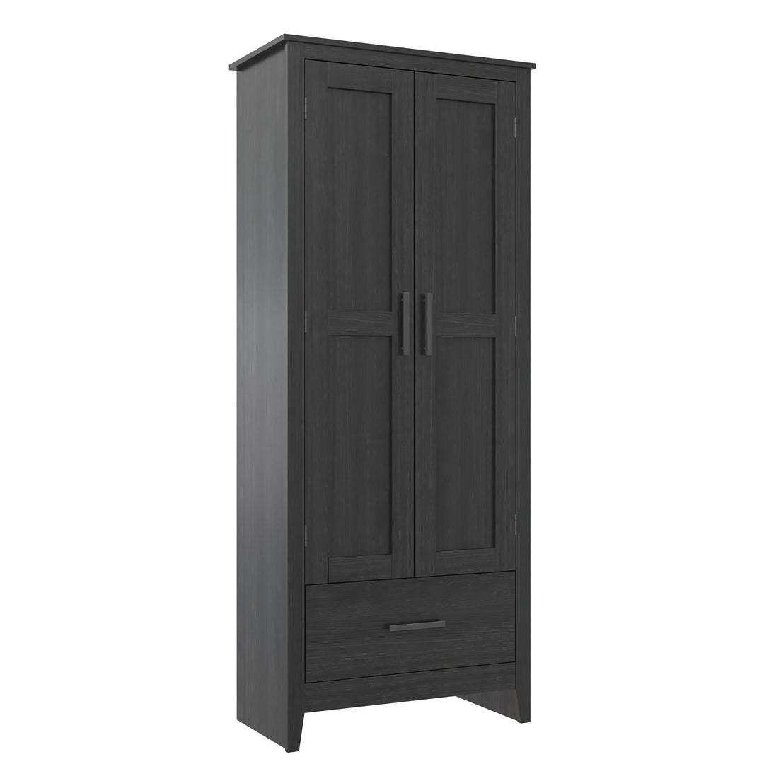 Farmhouse 2-Door, 1-Drawer Storage Cabinet - Shadow Oak - Tall