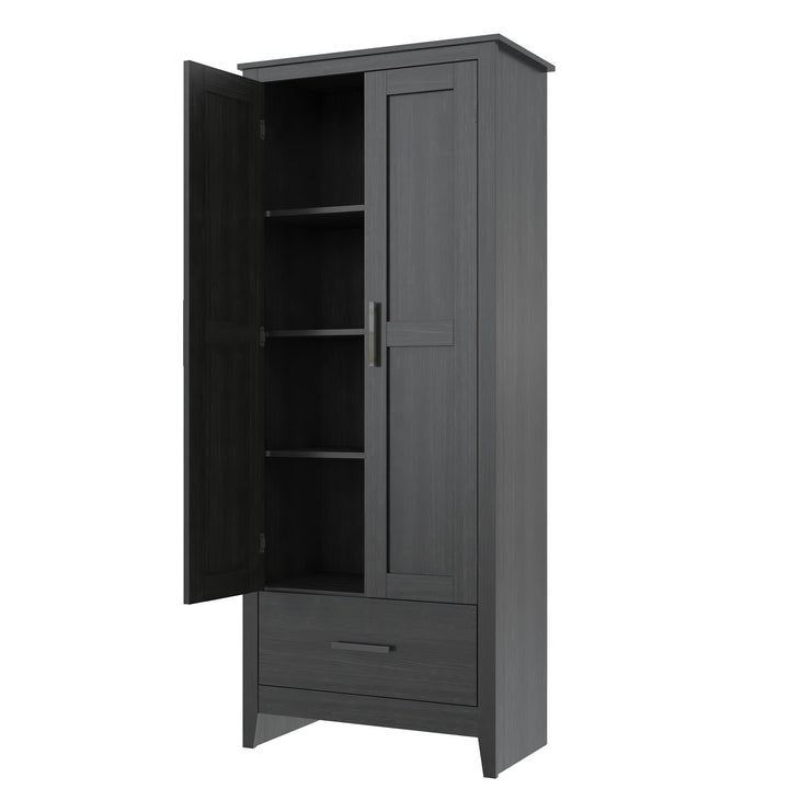 Farmhouse 2-Door, 1-Drawer Storage Cabinet - Shadow Oak - Tall