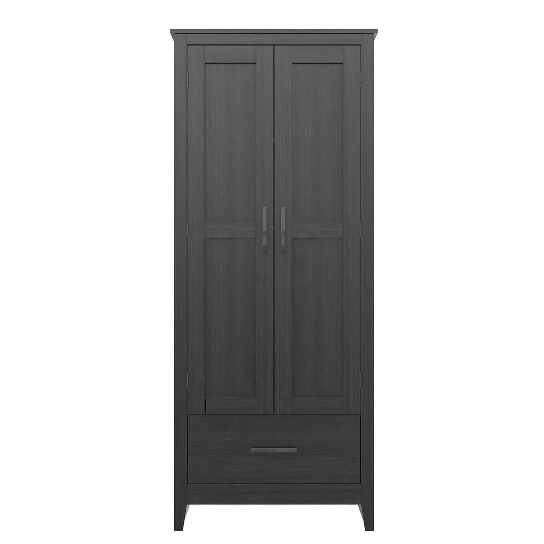 Farmhouse 2-Door, 1-Drawer Storage Cabinet - Shadow Oak - Tall