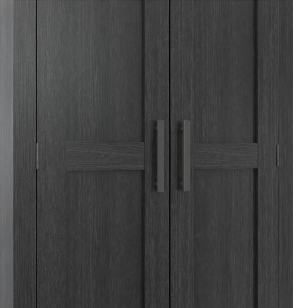 Farmhouse 2-Door, 1-Drawer Storage Cabinet - Shadow Oak - Tall