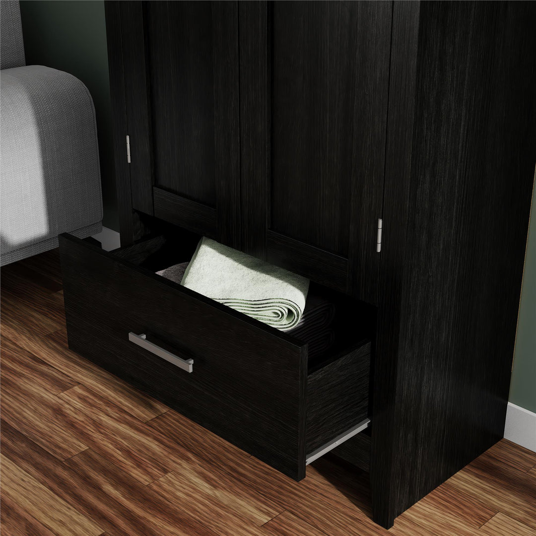 Farmhouse 2-Door, 1-Drawer Storage Cabinet - Shadow Oak - Tall