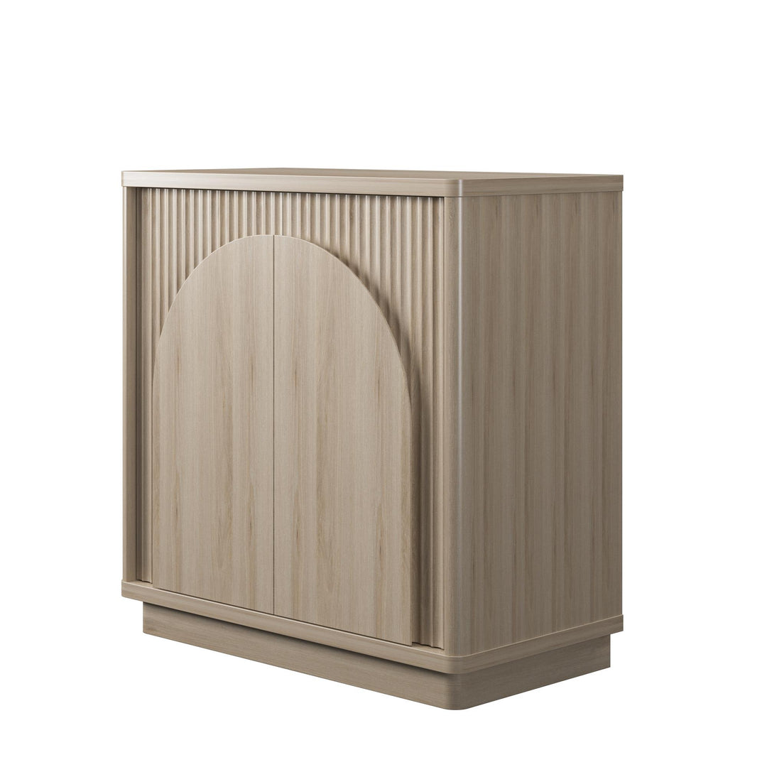 Arbor Accent Cabinet with Arched Front, Blonde Oak - Blonde Oak