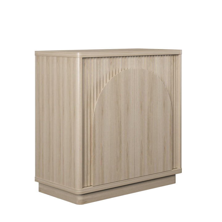 Arbor Accent Cabinet with Arched Front, Blonde Oak - Blonde Oak