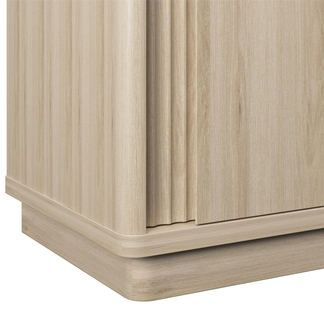 Arbor Accent Cabinet with Arched Front, Blonde Oak - Blonde Oak