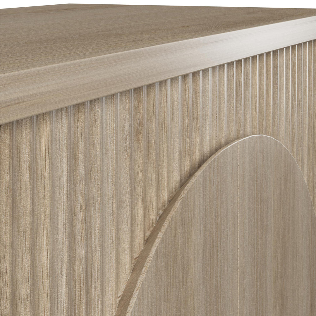 Arbor Accent Cabinet with Arched Front, Blonde Oak - Blonde Oak