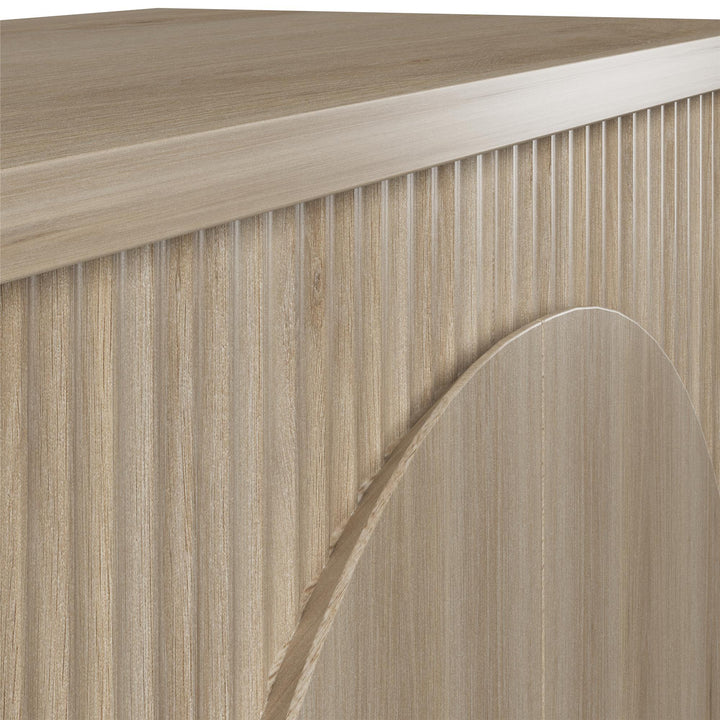 Arbor Accent Cabinet with Arched Front, Blonde Oak - Blonde Oak