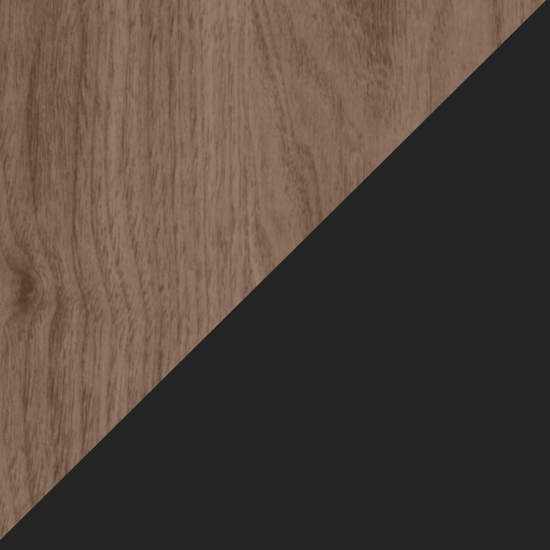 Arbor Accent Cabinet with Arched Front, Walnut and Black - Danish Walnut