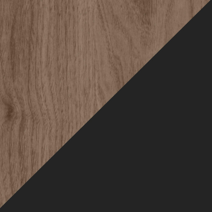 Arbor Accent Cabinet with Arched Front, Walnut and Black - Danish Walnut