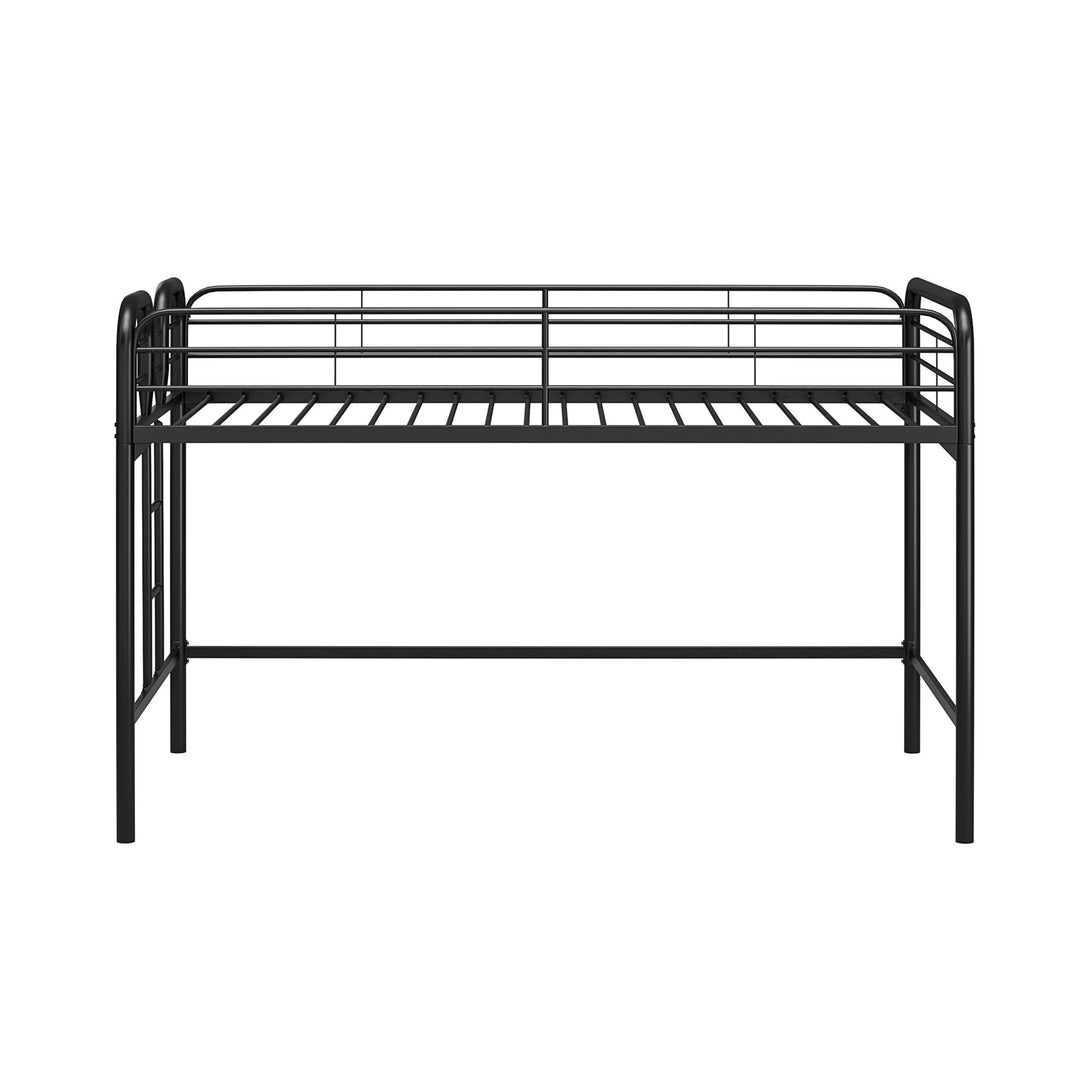 RealRooms Kaylee Junior Metal Loft Bed, Twin, Black - Black - Twin