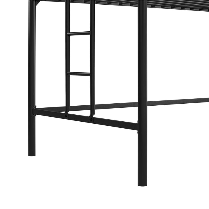 RealRooms Kaylee Junior Metal Loft Bed, Twin, Black - Black - Twin
