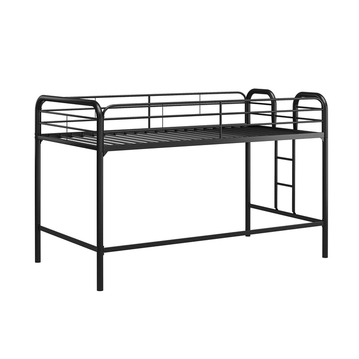 RealRooms Kaylee Junior Metal Loft Bed, Twin, Black - Black - Twin
