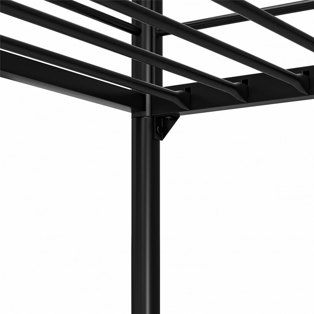 RealRooms Kaylee Junior Metal Loft Bed, Twin, Black - Black - Twin